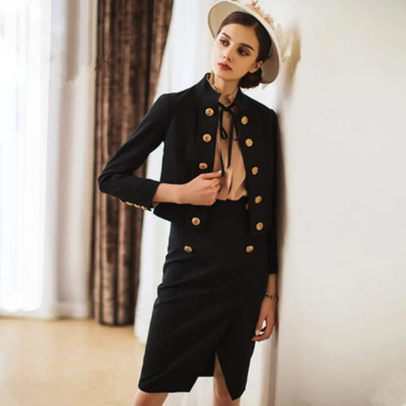 Women Skirt Suits Elegant Office Lady Vintage Double Breasted Blazer Coat Retro Casual Formal Work Two Piece Set Female Uniform
Women Skirt Suits Elegant Office Lady Vintage Double Breasted Blazer Coat Retro Casual Formal Work Two Piece Set Female Uniform