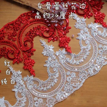 1Yard Lace Accessories Embroidery Lace Trim Bling Sequins DIY Craft Material Wedding Clothes Fabric 24cm Free Shipping
1Yard Lace Accessories Embroidery Lace Trim Bling Sequins DIY Craft Material Wedding Clothes Fabric 24cm Free Shipping