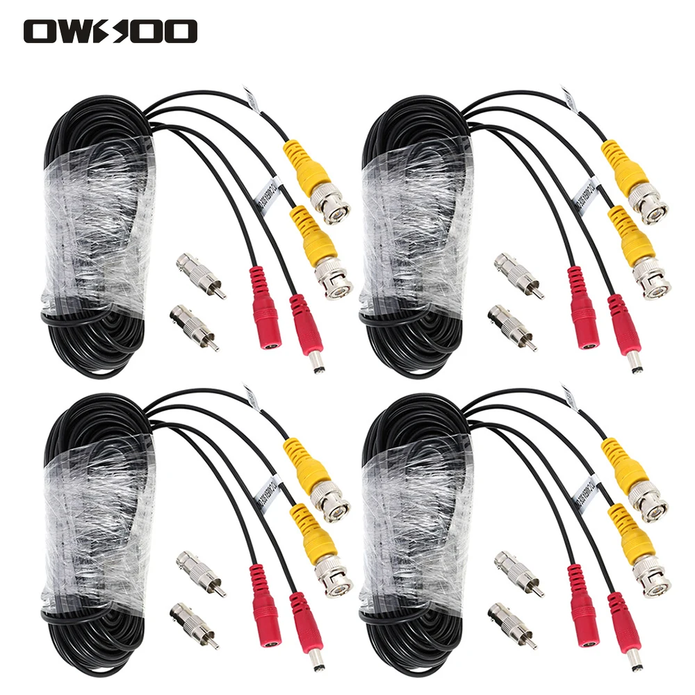 4PCS/Lot 65ft 20M CCTV Cable BNC Video Cable Power Siamese CCTV Accessories For Surveillance Security Camera DVR System Kit
4PCS/Lot 65ft 20M CCTV Cable BNC Video Cable Power Siamese CCTV Accessories For Surveillance Security Camera DVR System Kit