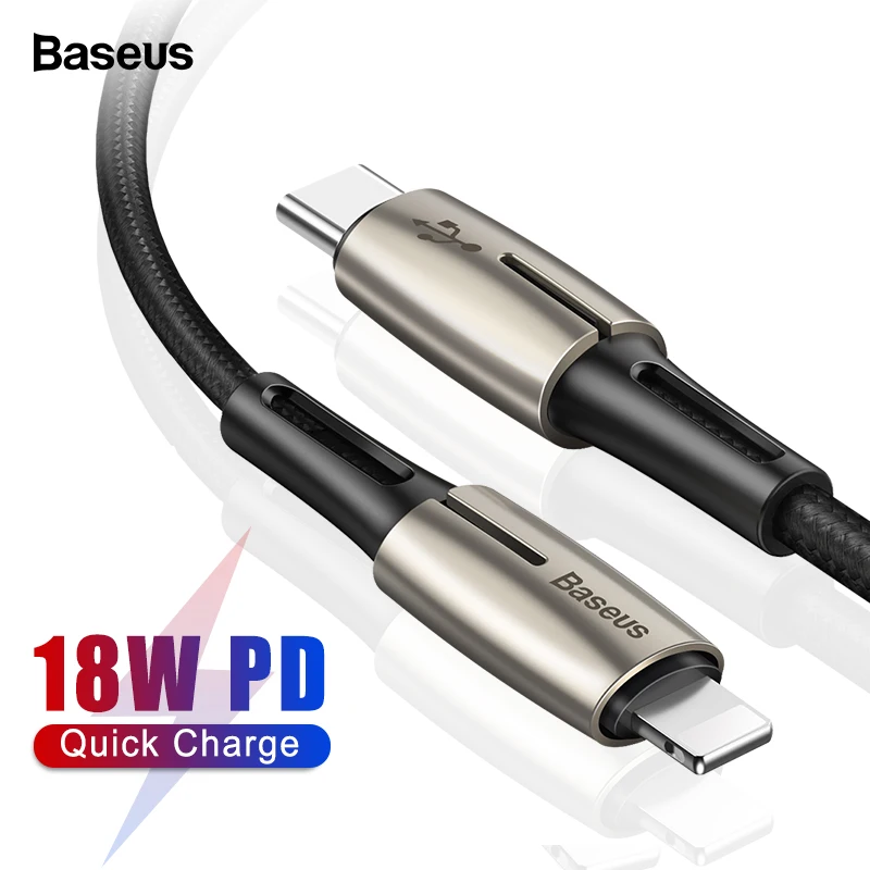 Baseus 18W PD USB Type C to For Lightning Cable For iPhone 11 Pro Max XS XR X 8 Plus Fast Charging Charger Data USB Cable Cord
Baseus 18W PD USB Type C to For Lightning Cable For iPhone 11 Pro Max XS XR X 8 Plus Fast Charging Charger Data USB Cable Cord
