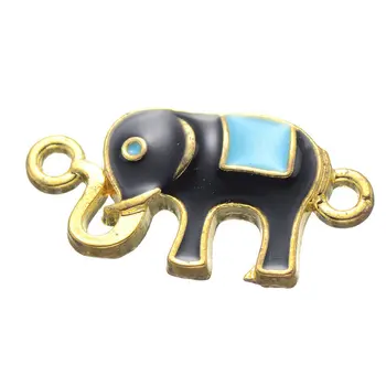 100pcs 22.6*11.4mm DIY jewelry double hole gold color alloy black enamel Thailand ethnic animal elephant charms pendant CH0247
100pcs 22.6*11.4mm DIY jewelry double hole gold color alloy black enamel Thailand ethnic animal elephant charms pendant CH0247
