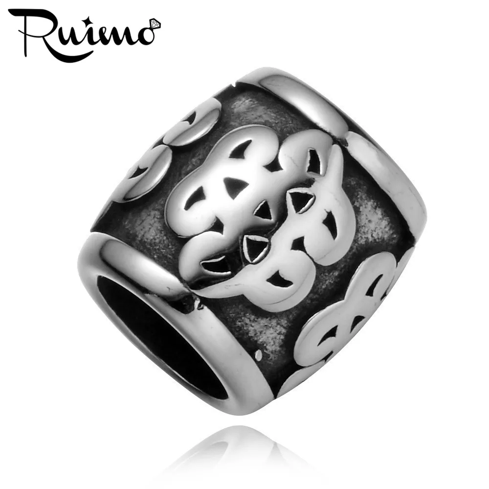 RUIMO 316L Stainless Steel Beads Chinese Knot 8mm Large Hole Spacer Charms Beads for DIY Bracelet Jewelry Making Metal Beads
RUIMO 316L Stainless Steel Beads Chinese Knot 8mm Large Hole Spacer Charms Beads for DIY Bracelet Jewelry Making Metal Beads
