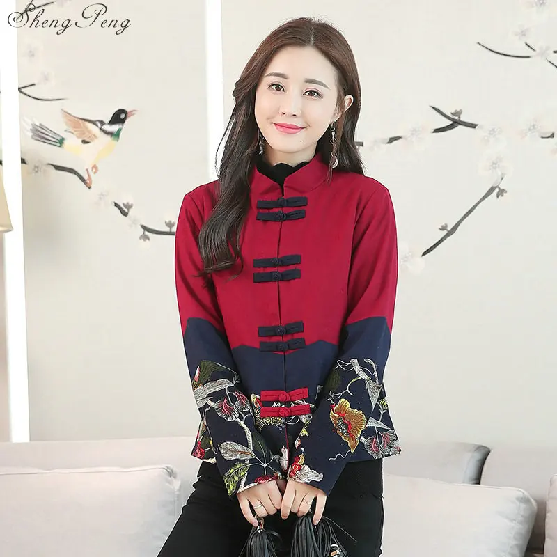 Traditional chinese clothing for women cheongsam top mandarin collar womens tops and blouses oriental China clothing V1380
Traditional chinese clothing for women cheongsam top mandarin collar womens tops and blouses oriental China clothing V1380