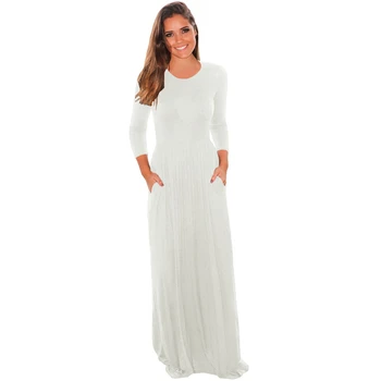 Women Elegant Long Maxi Dress Women Three Quarter Sleeves Ladies Formal Party Dresses Women O-Neck Casual Dress AA51956
Women Elegant Long Maxi Dress Women Three Quarter Sleeves Ladies Formal Party Dresses Women O-Neck Casual Dress AA51956