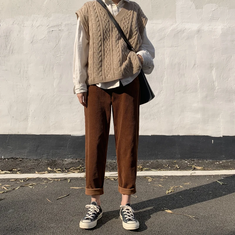 Corduroy Pants Female 2019 Autumn and Winter New Fashion Loose Wide Leg Harem Pants Thickening Straight Pants Women
Corduroy Pants Female 2019 Autumn and Winter New Fashion Loose Wide Leg Harem Pants Thickening Straight Pants Women