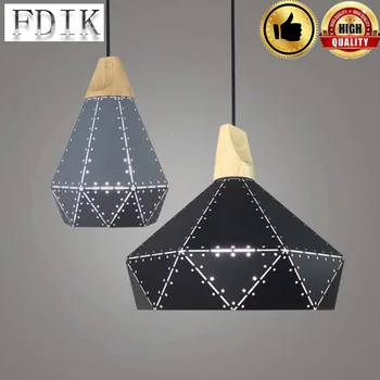Personality LOFT Style Pendant Lights Solid wood Iron Hollow out Creative Coloured Pendant Lamp E27 Easy to replace light source
Personality LOFT Style Pendant Lights Solid wood Iron Hollow out Creative Coloured Pendant Lamp E27 Easy to replace light source