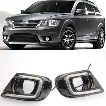 Car Flashing 1 Set For Dodge Journey 2014 2015 2016 DRL Daytime Running Light Daylight With Yellow Turn Signal Fog Lamp Cover
Car Flashing 1 Set For Dodge Journey 2014 2015 2016 DRL Daytime Running Light Daylight With Yellow Turn Signal Fog Lamp Cover