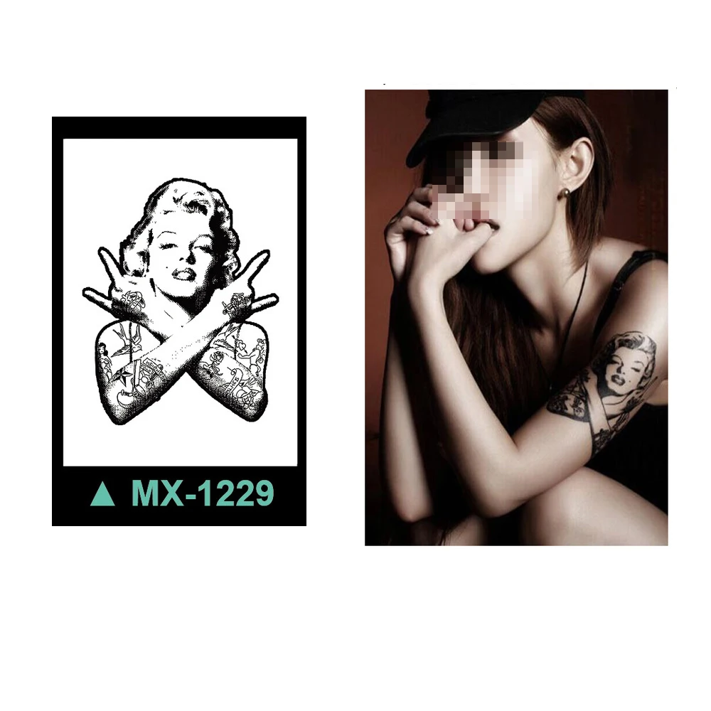 Sexy Temporary Tattoo Stickers Evil Villain Character Tattoo Punk Rock Girl Waterproof Fake Flash Tattoo Men
Sexy Temporary Tattoo Stickers Evil Villain Character Tattoo Punk Rock Girl Waterproof Fake Flash Tattoo Men