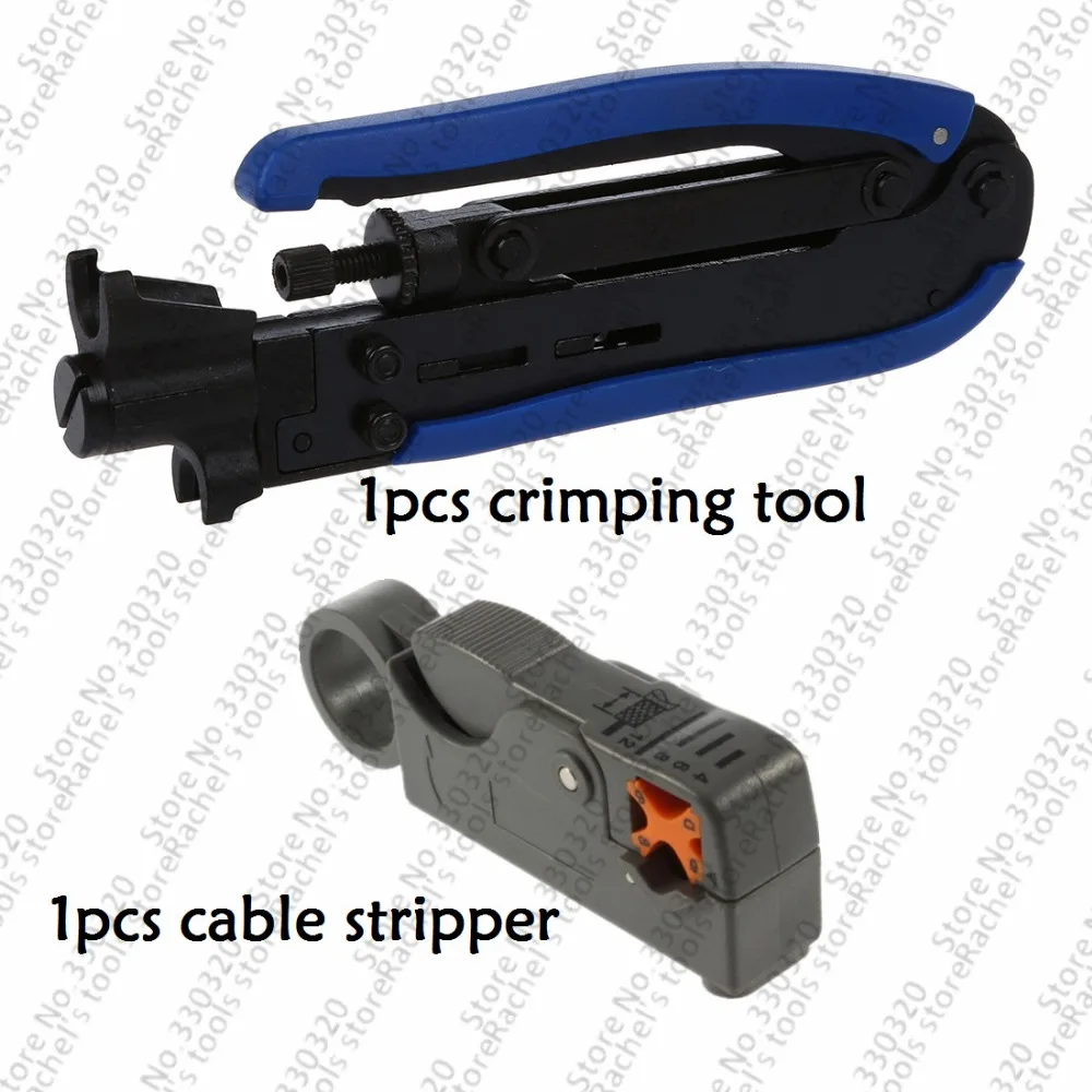 Compression Wire Crimper Plier Crimping Tool for 75-5-7 RG6 RG11 Cable F-Connectors with coaxial cable stripper
Compression Wire Crimper Plier Crimping Tool for 75-5-7 RG6 RG11 Cable F-Connectors with coaxial cable stripper