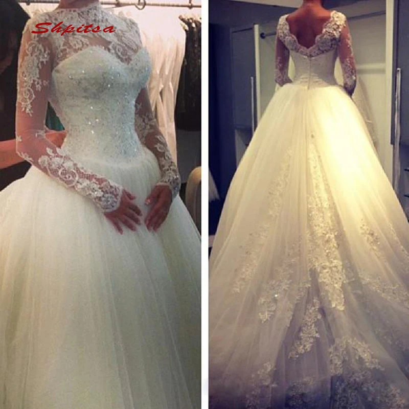 Long Sleeve Lace Wedding Dresses Ball Gown Tulle Plus Size Sequin Bride Bridal Weding Weeding Dresses Wedding Gowns
Long Sleeve Lace Wedding Dresses Ball Gown Tulle Plus Size Sequin Bride Bridal Weding Weeding Dresses Wedding Gowns