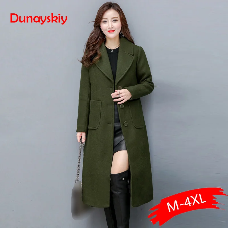 2019 New Fashion Long Woolen Coat Over The Knee Wool Coat Slim Thin Long Autumn Winter Warm Outerwear Jacket 
2019 New Fashion Long Woolen Coat Over The Knee Wool Coat Slim Thin Long Autumn Winter Warm Outerwear Jacket