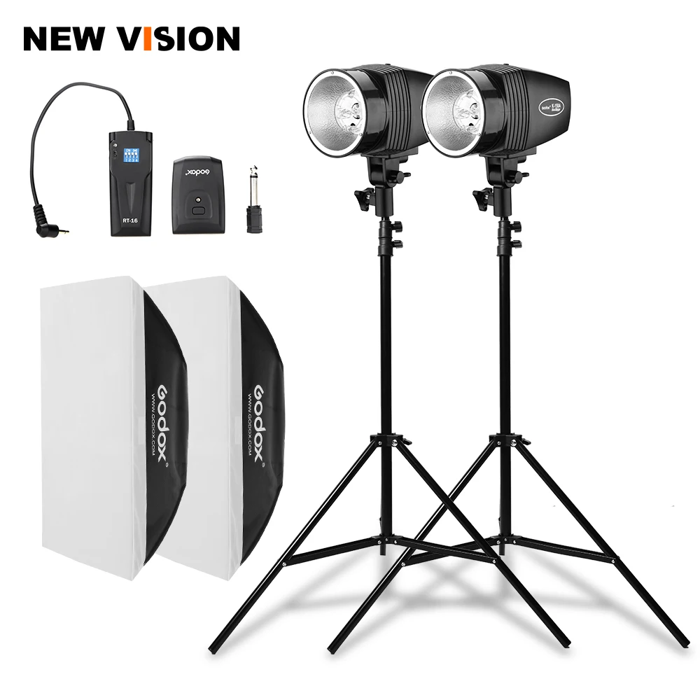 GODOX 2x 150W Photo Portrait Strobe Flash Studio Light Photography with Softbox,Light Stand,Trigger for Photo Studio Accessorie
GODOX 2x 150W Photo Portrait Strobe Flash Studio Light Photography with Softbox,Light Stand,Trigger for Photo Studio Accessorie