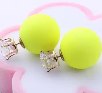 50pair/lot Fashion Womens Jewelry Crystal Double Sided Pearl Earings Ear Stud Ball Beads
50pair/lot Fashion Womens Jewelry Crystal Double Sided Pearl Earings Ear Stud Ball Beads