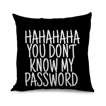 Custom Black Cushion Cover Funny Letter Linen Pillow Covers Decorative Pillow Cases for Sofa Vintage Home Decor 45cm * 45cm
Custom Black Cushion Cover Funny Letter Linen Pillow Covers Decorative Pillow Cases for Sofa Vintage Home Decor 45cm * 45cm