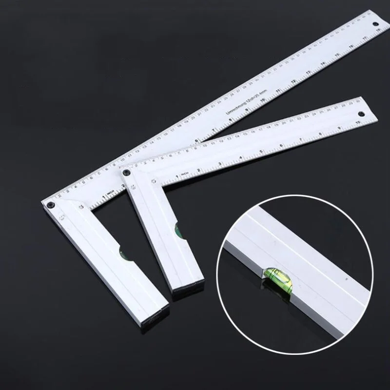 90 degree right angle ruler woodworking corner ruler 30cm aluminum alloy with horizontal bubble square ruler protractor
90 degree right angle ruler woodworking corner ruler 30cm aluminum alloy with horizontal bubble square ruler protractor