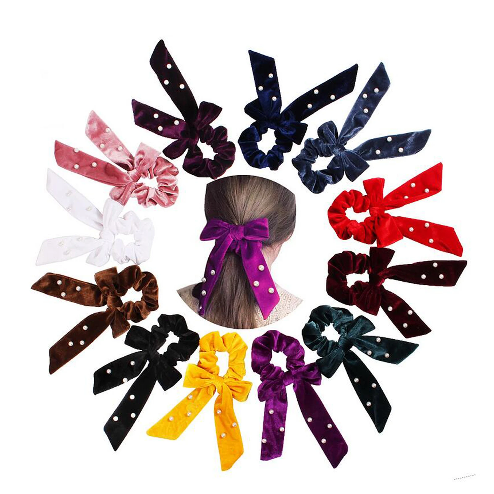 Fashion Velvet Hair Ropes Girls Ponytail Scarf Soild Ribbon Scrunchies New Horsetail Ties Head Wrap Pearls Hair Accessories
Fashion Velvet Hair Ropes Girls Ponytail Scarf Soild Ribbon Scrunchies New Horsetail Ties Head Wrap Pearls Hair Accessories