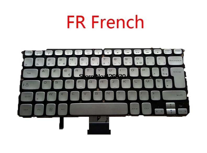 Laptop Keyboard for DELL XPS 14Z L412Z P24G 15Z L511Z P12F LA Latin America MP-10K86LAJ698 PK130JN1A14 00F4XK 0F4XK Silver with Backlit New and Original