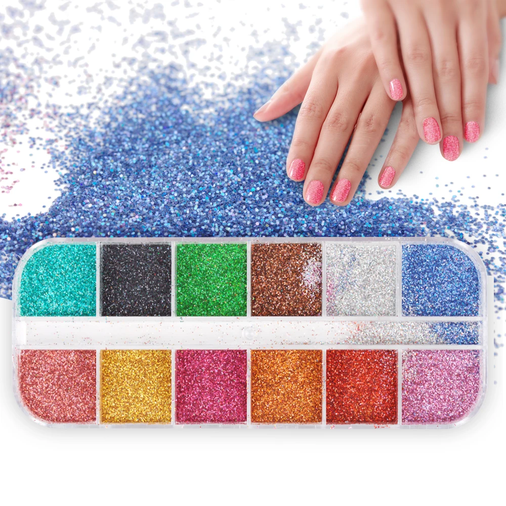 Dmoley 12 Colors Nail Glitter Powder Set Nail Glitter Dust Holographic Effect Nail Art Sequins Decoration
Dmoley 12 Colors Nail Glitter Powder Set Nail Glitter Dust Holographic Effect Nail Art Sequins Decoration