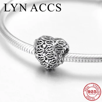 Real 925 Sterling Silver Romantic kiss hollowed heart shape DIY fine beads Fit Original Pandora Charm Bracelet Jewelry making
Real 925 Sterling Silver Romantic kiss hollowed heart shape DIY fine beads Fit Original Pandora Charm Bracelet Jewelry making