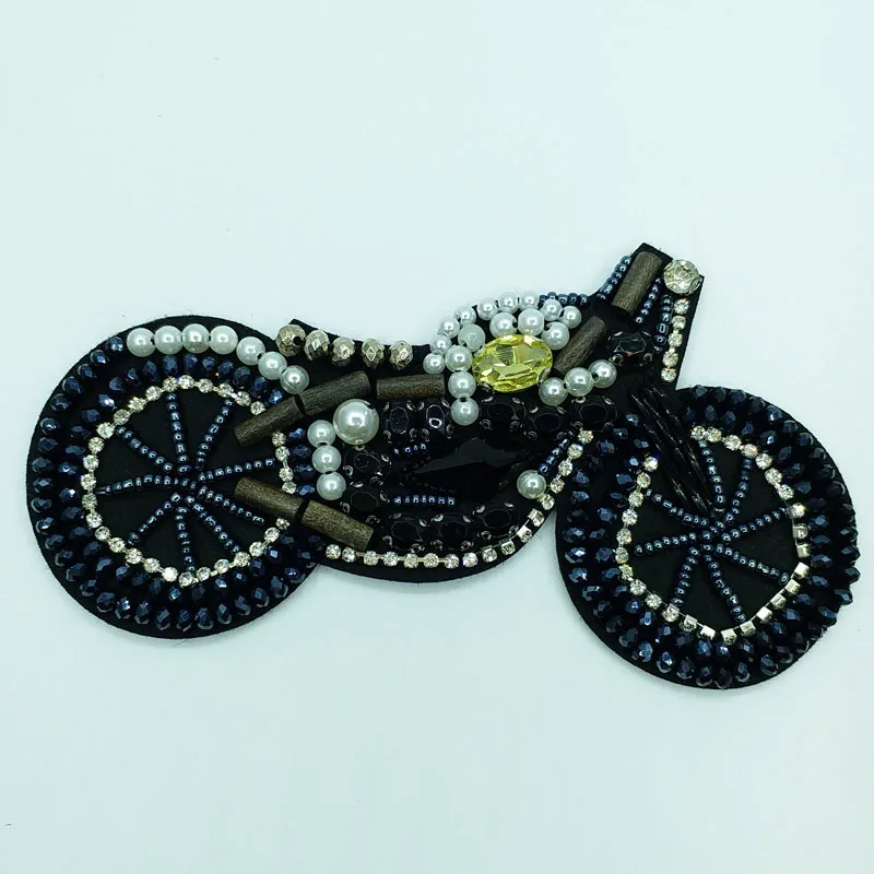 1pc sequin patch motorcycle patches for clothes DIY rhinestone beaded parche punk style Embroidery applique parche
1pc sequin patch motorcycle patches for clothes DIY rhinestone beaded parche punk style Embroidery applique parche