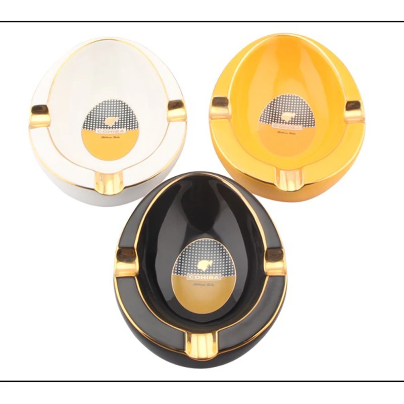 COHIBA Ceramic Big Ash Tray Table 3 Ash Slot Cigar Ashtray COHIBA Ashtray For Home Cigar Holder Smoking Tool W/Gift Box
COHIBA Ceramic Big Ash Tray Table 3 Ash Slot Cigar Ashtray COHIBA Ashtray For Home Cigar Holder Smoking Tool W/Gift Box