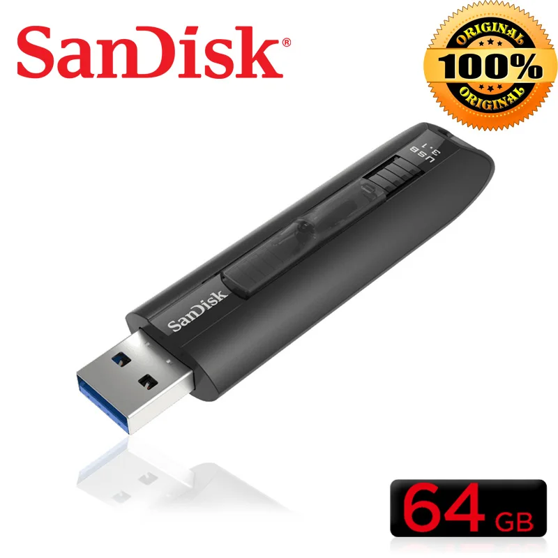 SanDisk EXTREME GO USB 3.1 FLASH DRIVE 64GB 128GB Up to 35X faster than standard USB 2.0 drives 200MB/s SDCZ800-064G-Z46
SanDisk EXTREME GO USB 3.1 FLASH DRIVE 64GB 128GB Up to 35X faster than standard USB 2.0 drives 200MB/s SDCZ800-064G-Z46
