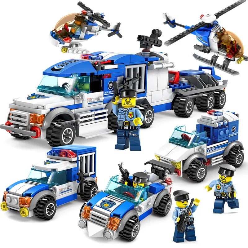 City Police Series 4 IN 1 Model Building Blocks Action Figure Bricks Helicopter l Car Educational Legoings Toys for Children
City Police Series 4 IN 1 Model Building Blocks Action Figure Bricks Helicopter l Car Educational Legoings Toys for Children