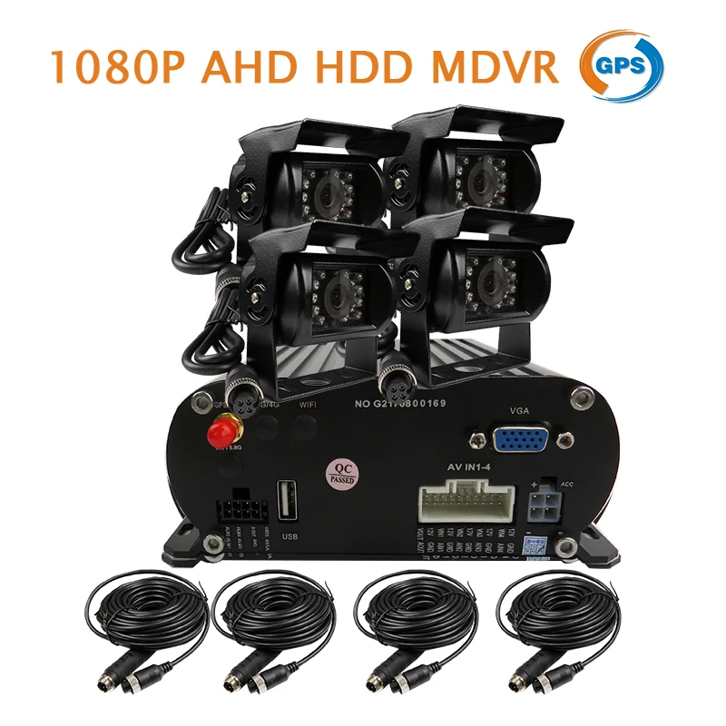 Free Shipping 4 Channel GPS 2.0MP 1080P HD AHD 2TB Hard Disk Car DVR MDVR Video Recorder System Rear Side Front View Car Camera
Free Shipping 4 Channel GPS 2.0MP 1080P HD AHD 2TB Hard Disk Car DVR MDVR Video Recorder System Rear Side Front View Car Camera