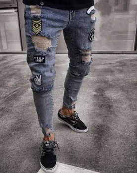 2019 Men Stylish Ripped Jeans Pants Biker Skinny Slim Straight Frayed Denim Trousers New Fashion skinny jeans men pants
2019 Men Stylish Ripped Jeans Pants Biker Skinny Slim Straight Frayed Denim Trousers New Fashion skinny jeans men pants