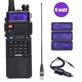 Baofeng UV-5R 8W 3800mAh Powerful walkie talkie Two Way Radio 8Watts High Power cb portable radio 10km long range UV5R Hunting
Baofeng UV-5R 8W 3800mAh Powerful walkie talkie Two Way Radio 8Watts High Power cb portable radio 10km long range UV5R Hunting