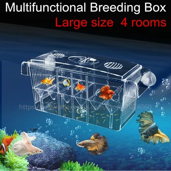 4 Rooms High Clear Fish Breeding Box Aquarium Breeder Box Double Guppies Hatching Incubator Isolation Acrylic AT002
4 Rooms High Clear Fish Breeding Box Aquarium Breeder Box Double Guppies Hatching Incubator Isolation Acrylic AT002