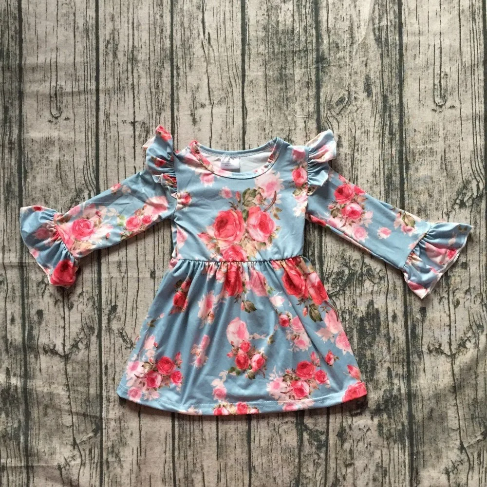new arrivals fall/winter dress blue floral print milk silk ruffles dress kids wear girls boutique children clothing long sleeve
new arrivals fall/winter dress blue floral print milk silk ruffles dress kids wear girls boutique children clothing long sleeve