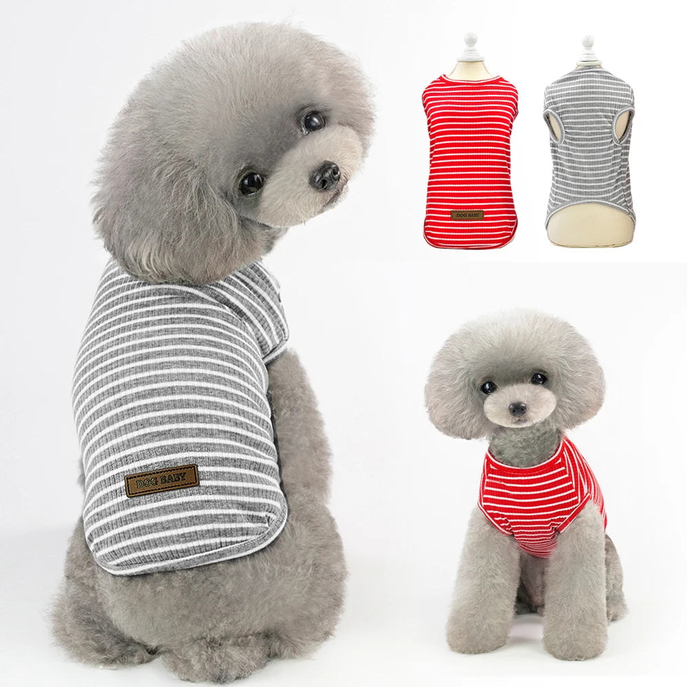 Cute Dog Clothes Striped Cotten Puppy Cat T-shirt Spring Pet Clothing For Small Medium Dogs Cats Clothes Costume
Cute Dog Clothes Striped Cotten Puppy Cat T-shirt Spring Pet Clothing For Small Medium Dogs Cats Clothes Costume