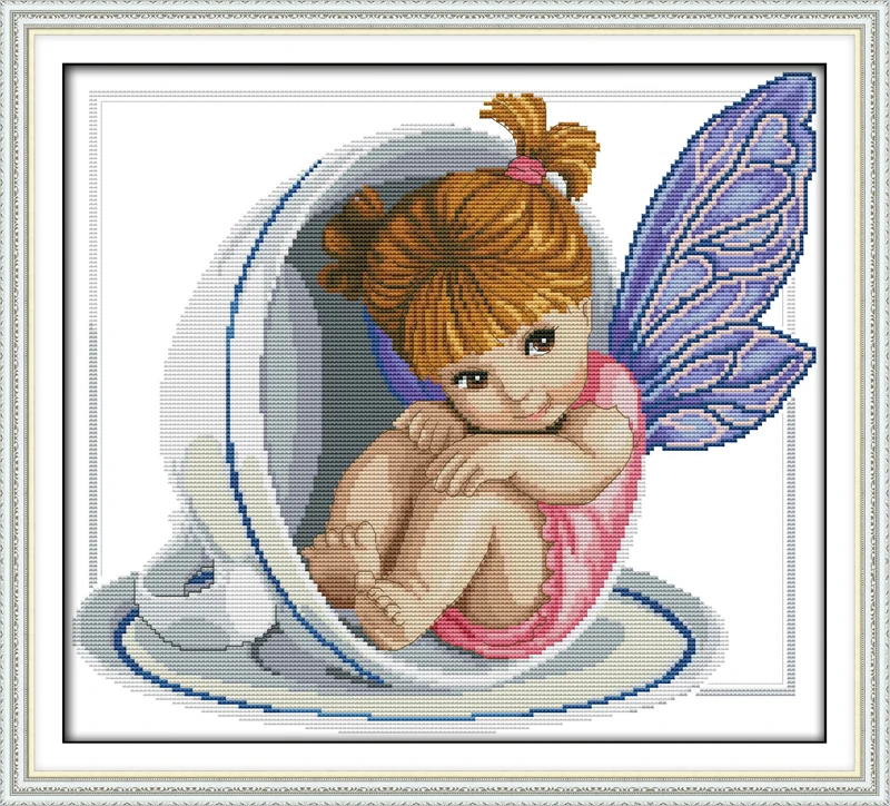 A little angel in the cup counted printed on fabric DMC 14CT 11CT Cross Stitch kitsembroidery needlework Sets Home Decor
A little angel in the cup counted printed on fabric DMC 14CT 11CT Cross Stitch kitsembroidery needlework Sets Home Decor