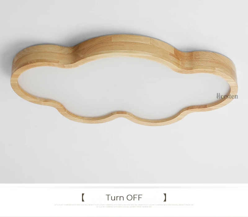 Japanese Style Room Ceiling Lights Cloud Shape LED Ceiling Light For Bedroom Kids Luminaire Cute Wooden Kitchen Lighting Fixture (11)
