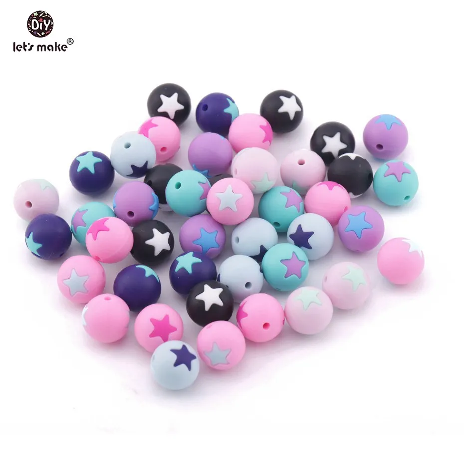 Let's Make 5pc Silicone Star Beads BPA Free Baby Shower Toys Montessori Toy Food Grade Silicone Teething Toys Baby Teethers
Let's Make 5pc Silicone Star Beads BPA Free Baby Shower Toys Montessori Toy Food Grade Silicone Teething Toys Baby Teethers