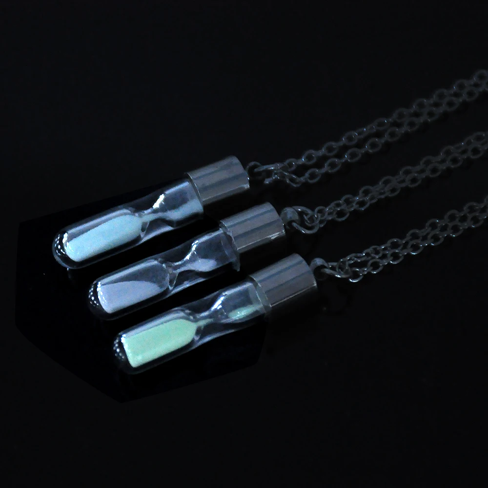 Time Hourglass Crystal Drift Bottle Glass Pendant Creative Luminous Necklace Quicksand Timer Wishing Bottle Women's Men Jewelry
Time Hourglass Crystal Drift Bottle Glass Pendant Creative Luminous Necklace Quicksand Timer Wishing Bottle Women's Men Jewelry