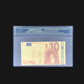 New Products Colorful Euro Gold Banknote 10 Euro Banknotes Fake Money Bill With Plastic Frame For Precious Gift And Collection
New Products Colorful Euro Gold Banknote 10 Euro Banknotes Fake Money Bill With Plastic Frame For Precious Gift And Collection