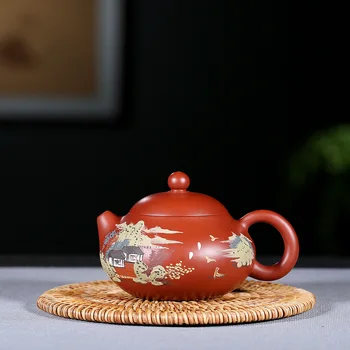 Bright Red Fan Zehong's Mud Painting Of Robes Landscape Pomelo Kettle Kung Fu Tea Have Gift Infusion Of Tea Kettle Wholesale
Bright Red Fan Zehong's Mud Painting Of Robes Landscape Pomelo Kettle Kung Fu Tea Have Gift Infusion Of Tea Kettle Wholesale
