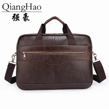 QiangHao 100% Genuine Leather Men Bags Business Laptop male bags Men's Briefcase casual Tote Shoulder Handbag Men's travel bag
QiangHao 100% Genuine Leather Men Bags Business Laptop male bags Men's Briefcase casual Tote Shoulder Handbag Men's travel bag
