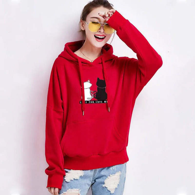 NORMOV Loose Women Hoodies Casual Long Sleeve Cat Letter Print With Pockets Polyester Plus Velvet Pullovers Hoodies
NORMOV Loose Women Hoodies Casual Long Sleeve Cat Letter Print With Pockets Polyester Plus Velvet Pullovers Hoodies