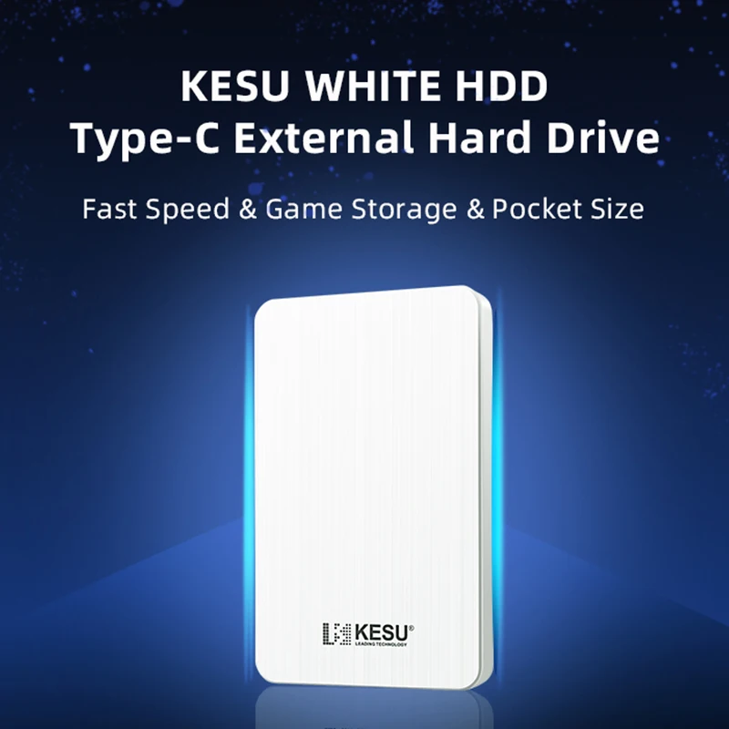 New KESU-2519 External HDD portable mobile hard disk 1TB Type C USB 3.1 High Compatible with PC/Mac/Desktop/Laptop/MacBook/Xbox
New KESU-2519 External HDD portable mobile hard disk 1TB Type C USB 3.1 High Compatible with PC/Mac/Desktop/Laptop/MacBook/Xbox