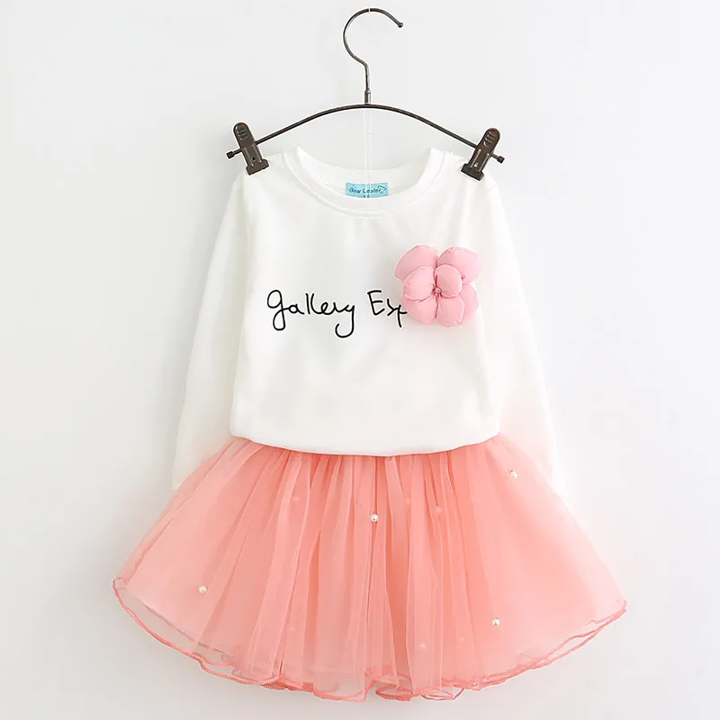 Children Clothing Sets Lovely Baby Girls Long sleeves White Tee Shirt + Pink Skirt 2 3 4 5 6 Years Girls Autmn Kids Clothes Sets
Children Clothing Sets Lovely Baby Girls Long sleeves White Tee Shirt + Pink Skirt 2 3 4 5 6 Years Girls Autmn Kids Clothes Sets