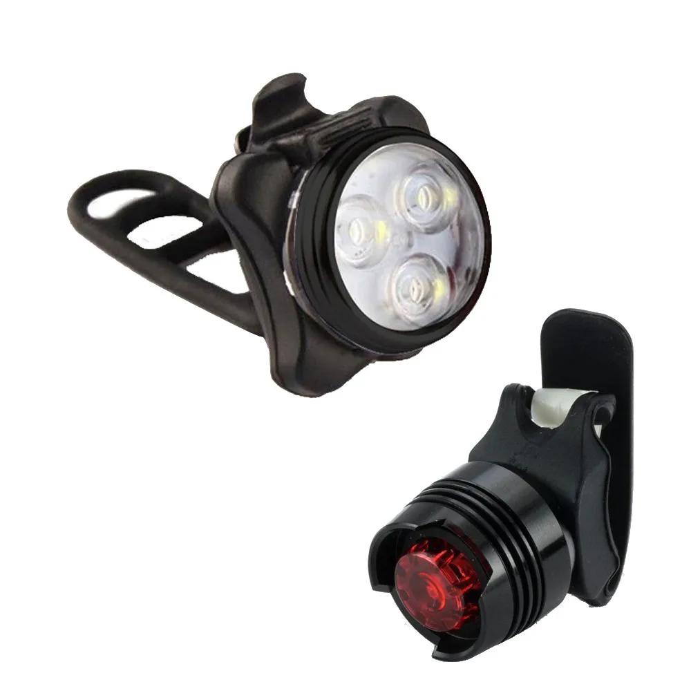 Rechargeable LED Bike Light Bicycle Lamp Set Front Light Tail Light USB Small size and easy to carry 40LM, 4 light modes
Rechargeable LED Bike Light Bicycle Lamp Set Front Light Tail Light USB Small size and easy to carry 40LM, 4 light modes