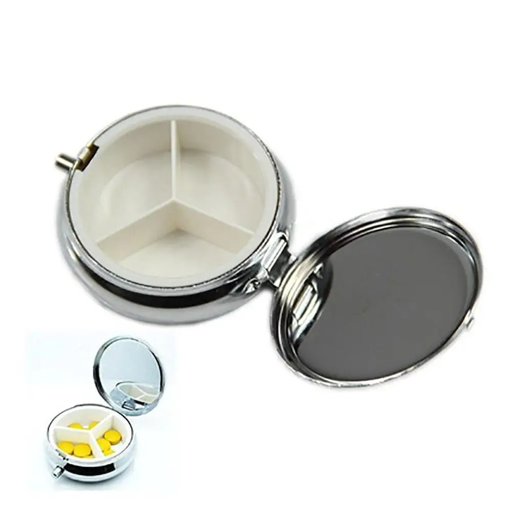 Folding Pill Case Metal Round Silver Tablet Pill Boxes Medicine Tablet Storage Holder Container Small Case
Folding Pill Case Metal Round Silver Tablet Pill Boxes Medicine Tablet Storage Holder Container Small Case