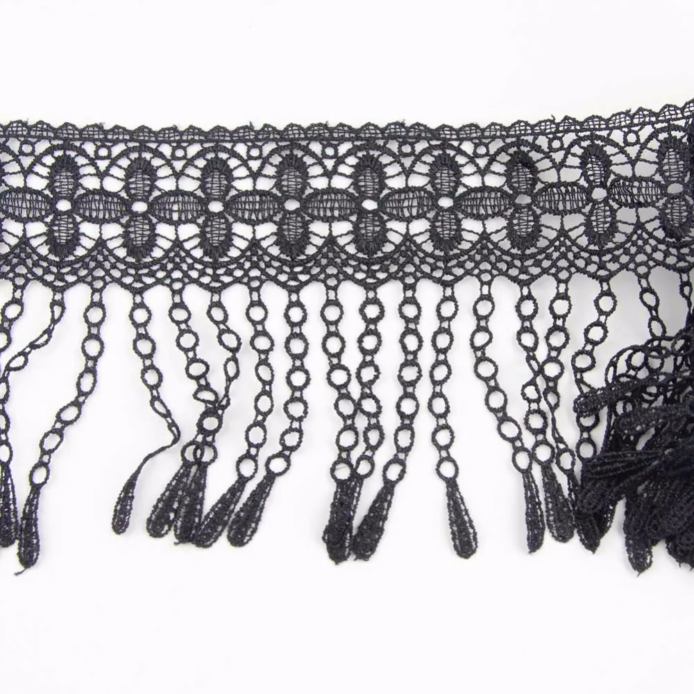 2Yds Hot Sale Black Tassel Venice Lace Trim Polyester Sewing Costume Craft Applique
2Yds Hot Sale Black Tassel Venice Lace Trim Polyester Sewing Costume Craft Applique