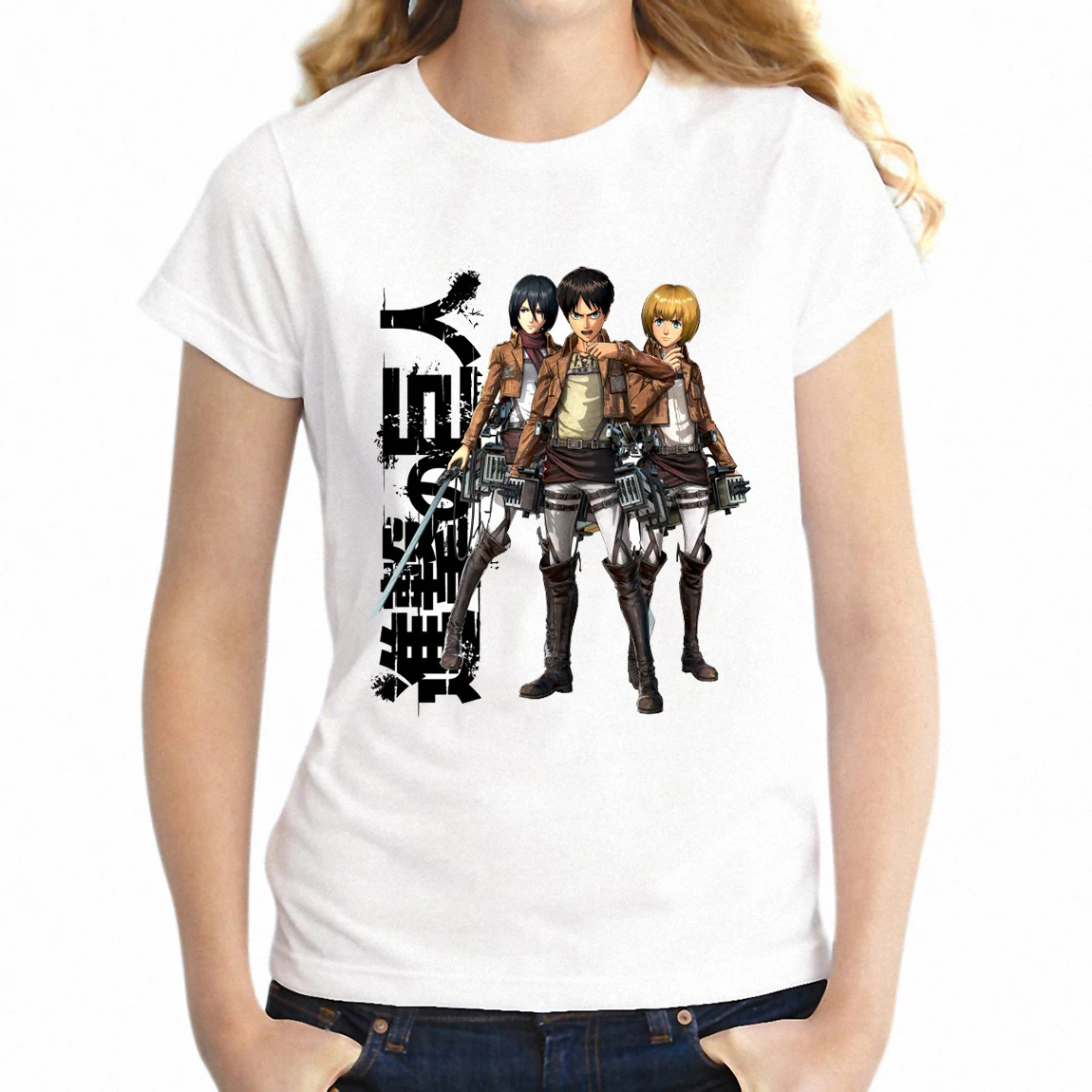 Women's T Shirt Attack on Titan Shifter Eren Levi Mikasa Emblems Awesome Anime Girl's Tee
Women's T Shirt Attack on Titan Shifter Eren Levi Mikasa Emblems Awesome Anime Girl's Tee