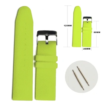 26mm Neon Green Color Silicone Jelly Rubber Unisex Watch Band Straps WB1062G26JB Spring Bar and spring bar removal tool included
26mm Neon Green Color Silicone Jelly Rubber Unisex Watch Band Straps WB1062G26JB Spring Bar and spring bar removal tool included