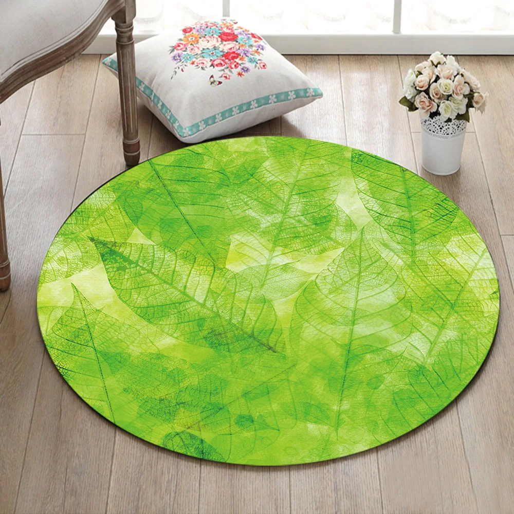 Natural Green Leaves Round Indoor Children's Room Floor Area Rugs Living Room Carpets Bathroom Non-Slip Cushion Kitchen Door Mat
Natural Green Leaves Round Indoor Children's Room Floor Area Rugs Living Room Carpets Bathroom Non-Slip Cushion Kitchen Door Mat