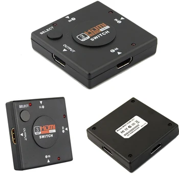 HDMI 3-port Switch AUTO Switch Splitter Selector HUB Box Cable HDTV 2160P v1.4 
HDMI 3-port Switch AUTO Switch Splitter Selector HUB Box Cable HDTV 2160P v1.4